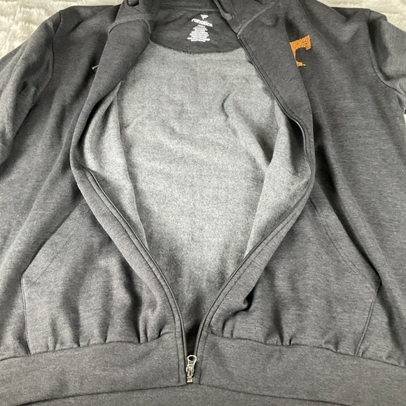 Fanatics Tennessee Volunteers Mens Gray Full Zip Hoodie 2XL‎ Front Pocket Jacket - Picture 7 of 11